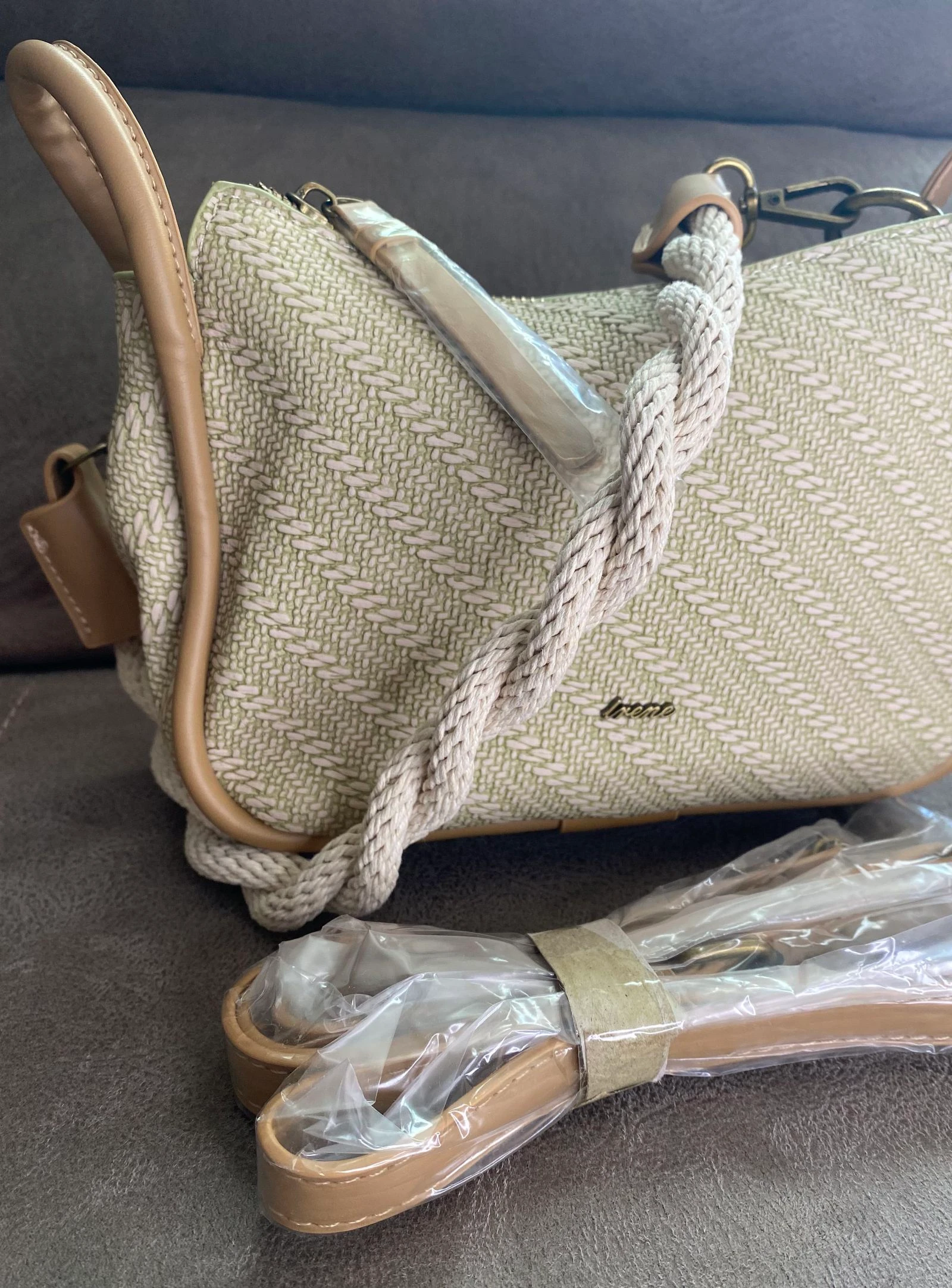 Bolso bandolera efecto rafia  – photo 3